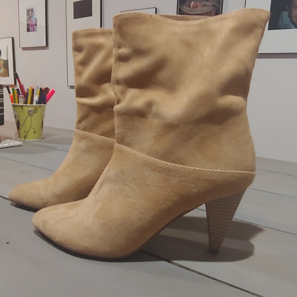 Ankle Booties with a Kitten Heel